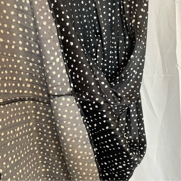 WORTHINGTON Women’s Black White Dot Silky Pleated Flowy Skirt Size Large - Picture 5 of 8